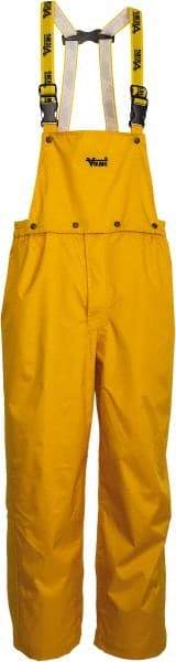 Viking - Size XL, Yellow, Rain, Wind Resistant Bib Overall - No Pockets - Apex Tool & Supply