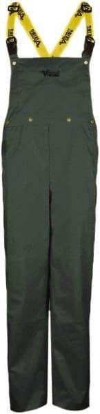 Viking - Size 4XL, Green, Rain, Wind Resistant Bib Overall - No Pockets - Apex Tool & Supply
