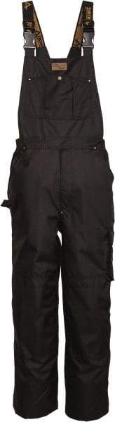 Viking - Size XL, Black, Rain, Wind Resistant Bib Overall - No Pockets - Apex Tool & Supply