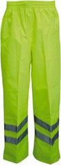 Viking - Size M, High Visibility Lime, Rain, Wind Resistant Pants - No Pockets - Apex Tool & Supply
