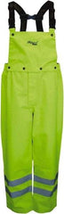 Viking - Size 2XL, High Visibility Yellow, Rain, Wind Resistant Bib Overall - No Pockets - Apex Tool & Supply