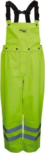 Viking - Size M, High Visibility Yellow, Rain, Wind Resistant Bib Overall - No Pockets - Apex Tool & Supply