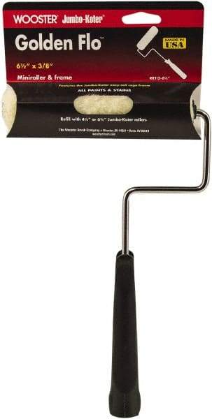 Wooster Brush - 11" Long, 3/8" Nap, Mini Knit - 6-1/2" Wide, Steel Frame, Includes Roller Cover & Frame - Apex Tool & Supply