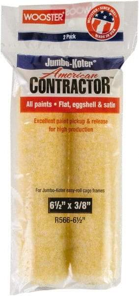 Wooster Brush - 3/8" Nap, 6-1/2" Wide Paint Mini Roller - Medium Texture, Knitted - Apex Tool & Supply