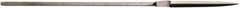 Value Collection - 5-1/2" Needle Precision Swiss Pattern Barrette File - 5/32" Width Diam, Die Sinker's Handle - Apex Tool & Supply