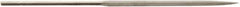 Value Collection - 5-1/2" Needle Precision Swiss Pattern Three Square File - 5/32" Width Diam, Round Handle - Apex Tool & Supply
