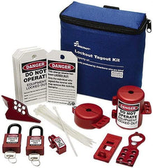 Ability One - 29 Piece Electrical & Valve Lockout Kit - Keyed Differently, Comes in Carrying Case - Apex Tool & Supply