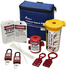 Ability One - 27 Piece Lockout Tagout Kit - Keyed Differently, Comes in Carrying Case - Apex Tool & Supply