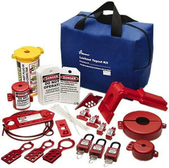 Ability One - 39 Piece Electrical & Valve Lockout Kit - Keyed Differently, Comes in Carrying Case - Apex Tool & Supply