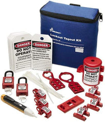 Ability One - 35 Piece Electrical Lockout Kit - Keyed Differently, Comes in Carrying Case - Apex Tool & Supply