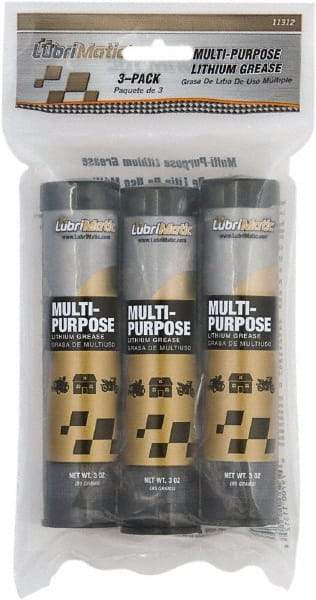 LubriMatic - 3 oz Cartridge Lithium General Purpose Grease - Black, 280°F Max Temp, NLGIG 1-1/2, - Apex Tool & Supply