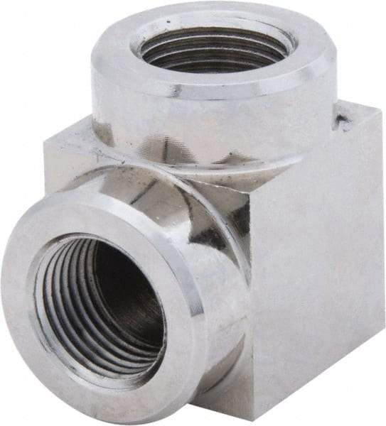 Value Collection - 3/8 Female NPTF Nickel Plated Steel Hydraulic Hose Female Elbow - 10,000 psi, 6 GPM - Apex Tool & Supply