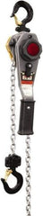 Jet - 1,500 Lb Lifting Capacity, 5' Lift Height, Lever with Overload Protection Hoist - Made from Chain - Apex Tool & Supply