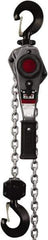 Jet - 3,000 Lb Lifting Capacity, 20' Lift Height, Lever with Overload Protection Hoist - Made from Chain, 75 Lb Avg Pull to Lift Rated Load - Apex Tool & Supply