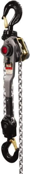 Jet - 12,000 Lb Lifting Capacity, 10' Lift Height, Lever with Overload Protection Hoist - Made from Chain, 64 Lb Avg Pull to Lift Rated Load - Apex Tool & Supply