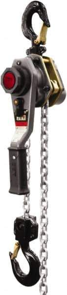 Jet - 3,000 Lb Lifting Capacity, 10' Lift Height, Lever with Overload Protection Hoist - Made from Chain - Apex Tool & Supply