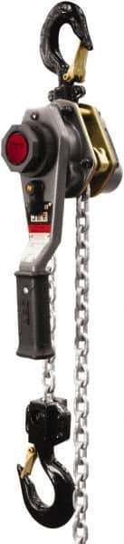 Jet - 3,000 Lb Lifting Capacity, 5' Lift Height, Lever with Overload Protection Hoist - Made from Chain - Apex Tool & Supply