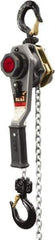 Jet - 2,000 Lb Lifting Capacity, 20' Lift Height, Lever with Overload Protection Hoist - Made from Chain - Apex Tool & Supply