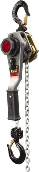 Jet - 2,000 Lb Lifting Capacity, 10' Lift Height, Lever with Overload Protection Hoist - Made from Chain - Apex Tool & Supply