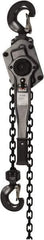 Jet - 6,000 Lb Lifting Capacity, 5' Lift Height, Lever Hoist - Made from Chain, 71 Lb Avg Pull to Lift Rated Load - Apex Tool & Supply