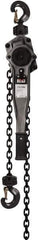Jet - 3,000 Lb Lifting Capacity, 20' Lift Height, Lever Hoist - Made from Chain, 49 Lb Avg Pull to Lift Rated Load - Apex Tool & Supply