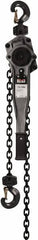 Jet - 3,000 Lb Lifting Capacity, 15' Lift Height, Lever Hoist - Made from Chain, 49 Lb Avg Pull to Lift Rated Load - Apex Tool & Supply