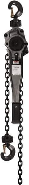Jet - 3,000 Lb Lifting Capacity, 10' Lift Height, Lever Hoist - Made from Chain, 49 Lb Avg Pull to Lift Rated Load - Apex Tool & Supply