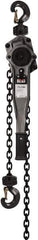 Jet - 3,000 Lb Lifting Capacity, 10' Lift Height, Lever Hoist - Made from Chain, 49 Lb Avg Pull to Lift Rated Load - Apex Tool & Supply