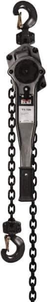 Jet - 3,000 Lb Lifting Capacity, 5' Lift Height, Lever Hoist - Made from Chain, 49 Lb Avg Pull to Lift Rated Load - Apex Tool & Supply