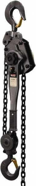 Jet - 12,000 Lb Lifting Capacity, 20' Lift Height, Lever Hoist - Made from Chain, 77 Lb Avg Pull to Lift Rated Load - Apex Tool & Supply