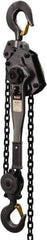 Jet - 12,000 Lb Lifting Capacity, 10' Lift Height, Lever Hoist - Made from Chain, 77 Lb Avg Pull to Lift Rated Load - Apex Tool & Supply