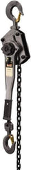 Jet - 6,000 Lb Lifting Capacity, 20' Lift Height, Lever Hoist - Made from Chain, 71 Lb Avg Pull to Lift Rated Load - Apex Tool & Supply