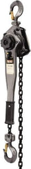Jet - 3,000 Lb Lifting Capacity, 15' Lift Height, Lever Hoist - Made from Chain, 49 Lb Avg Pull to Lift Rated Load - Apex Tool & Supply