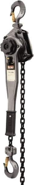 Jet - 3,000 Lb Lifting Capacity, 10' Lift Height, Lever Hoist - Made from Chain, 49 Lb Avg Pull to Lift Rated Load - Apex Tool & Supply
