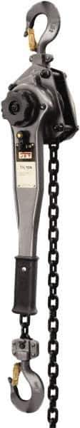 Jet - 3,000 Lb Lifting Capacity, 5' Lift Height, Lever Hoist - Made from Chain, 49 Lb Avg Pull to Lift Rated Load - Apex Tool & Supply