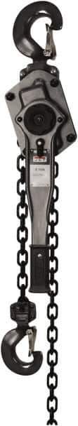 Jet - 6,000 Lb Lifting Capacity, 15' Lift Height, Lever Hoist - Made from Chain, 71 Lb Avg Pull to Lift Rated Load - Apex Tool & Supply
