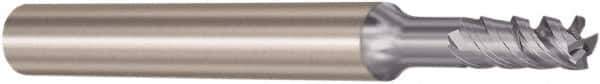 Seco - 4mm, 10mm LOC, 6mm Shank Diam, 57mm OAL, 4 Flute, Solid Carbide Square End Mill - Single End, SIRON-A Finish, Spiral Flute, 48° Helix, Right Hand Cut, Right Hand Flute, Series JS554 - Apex Tool & Supply