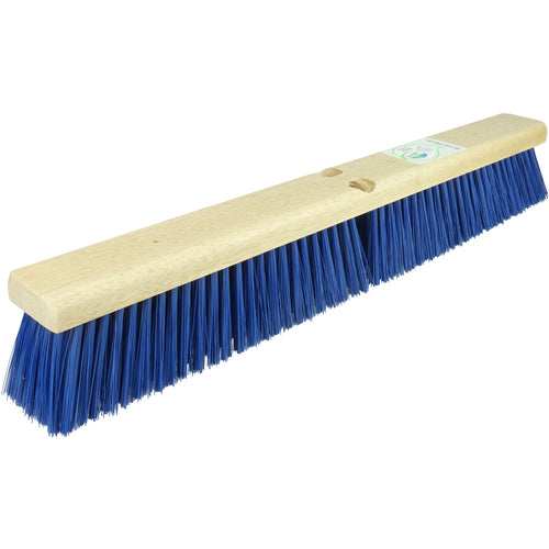 24″ Green Works Sweep, Medium Blue Fill with Rubberwood Block - Apex Tool & Supply