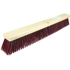 24″ Green Works Sweep, Coarse Maroon Fill with Rubberwood Block - Apex Tool & Supply