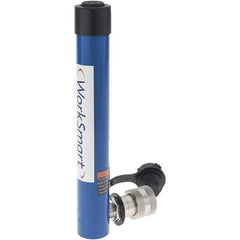 Value Collection - 5 Ton, 7.09" Stroke, 7.09 Cu In Oil Capacity, Portable Hydraulic Single Acting Cylinder - 1 Sq In Effective Area, 10.71" Lowered Ht., 17.8" Max Ht., 1.13" Cyl Bore Diam, 1" Plunger Rod Diam, 10,000 Max psi - Apex Tool & Supply