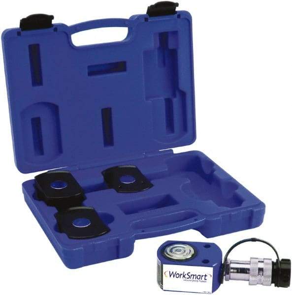 Value Collection - 10 Ton, 0.43" Stroke, 1.01 Cu In Oil Capacity, Portable Hydraulic Flat Body Kit Cylinder - 2.36 Sq In Effective Area, 1.69" Lowered Ht., 2.12" Max Ht., 1.73" Cyl Bore Diam, 1.5" Plunger Rod Diam, 10,000 Max psi - Apex Tool & Supply