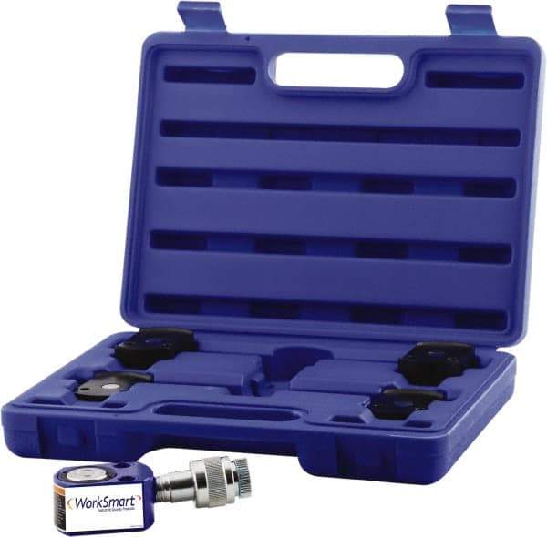 Value Collection - 5 Ton, 0.24" Stroke, 0.26 Cu In Oil Capacity, Portable Hydraulic Flat Body Kit Cylinder - 1.1 Sq In Effective Area, 1.26" Lowered Ht., 1.5" Max Ht., 1.18" Cyl Bore Diam, 0.98" Plunger Rod Diam, 10,000 Max psi - Apex Tool & Supply