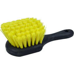 8″ - Utility Scrub Brush, Recycled PET Fill, Short Handle, Foam Block - Apex Tool & Supply