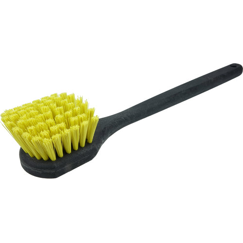 20″ - Utility Scrub Brush, Recycled PET Fill, Long Handle, Foam Block - Apex Tool & Supply