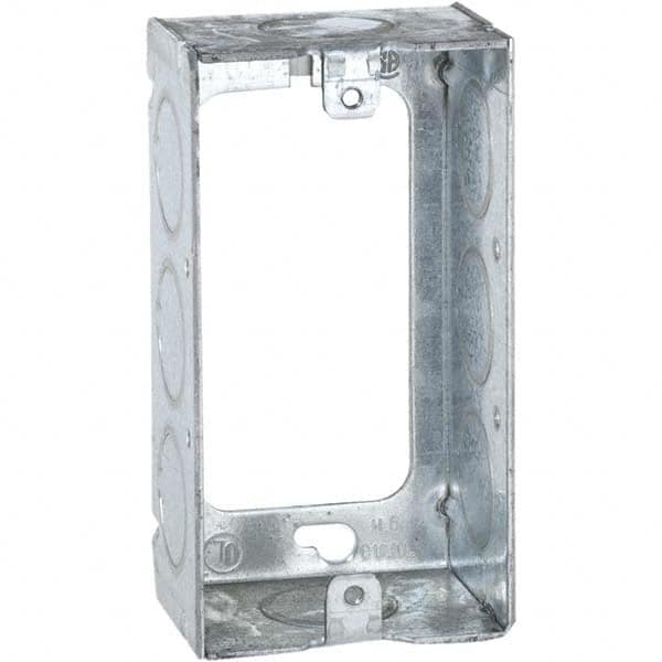 Hubbell-Raco - 4 x 2-1/8 x 1.563" Steel Rectangular Device Box - Apex Tool & Supply