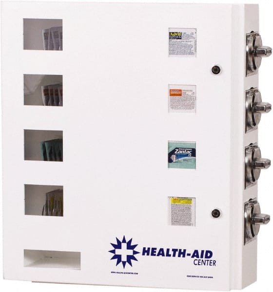 Synergy Management - 21" High x 20" Wide x 1" Deep, 4 Shelf Metal Vending Machine - Apex Tool & Supply