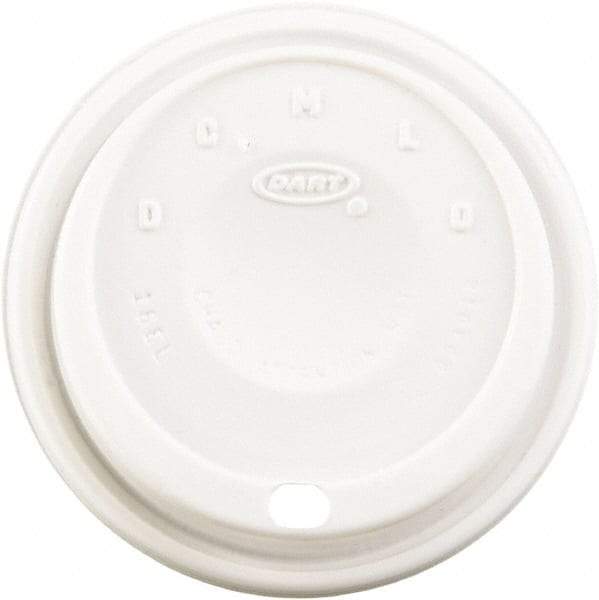 DART - Cappuccino Dome Sipper Lids, Fits 12-24 oz Cups, 1000/Carton - White - Apex Tool & Supply