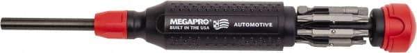 Megapro - 14-in-1 Bit Screwdriver - Phillips, Slotted & Torx Tips, Valve Stem, 1/4" Socket Adapter - Apex Tool & Supply