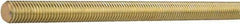 Value Collection - 9/16-12 UNC (Coarse), 6' Long, Stainless Steel General Purpose Threaded Rod - Yellow Zinc-Plated Finish, Right Hand Thread - Apex Tool & Supply
