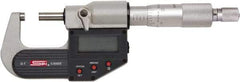 SPI - 3 to 4" Range, 0.00005" Resolution, Standard Throat IP65 Electronic Outside Micrometer - 0.0002" Accuracy, Ratchet Stop Thimble, Carbide-Tipped Face, LR44 Battery, Includes NIST Traceable Certification of Inspection - Apex Tool & Supply